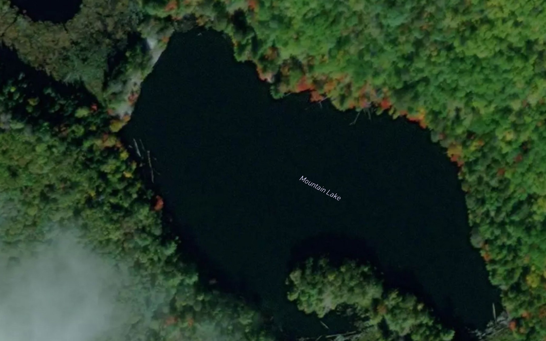 Satellite map of the Mountain Lake