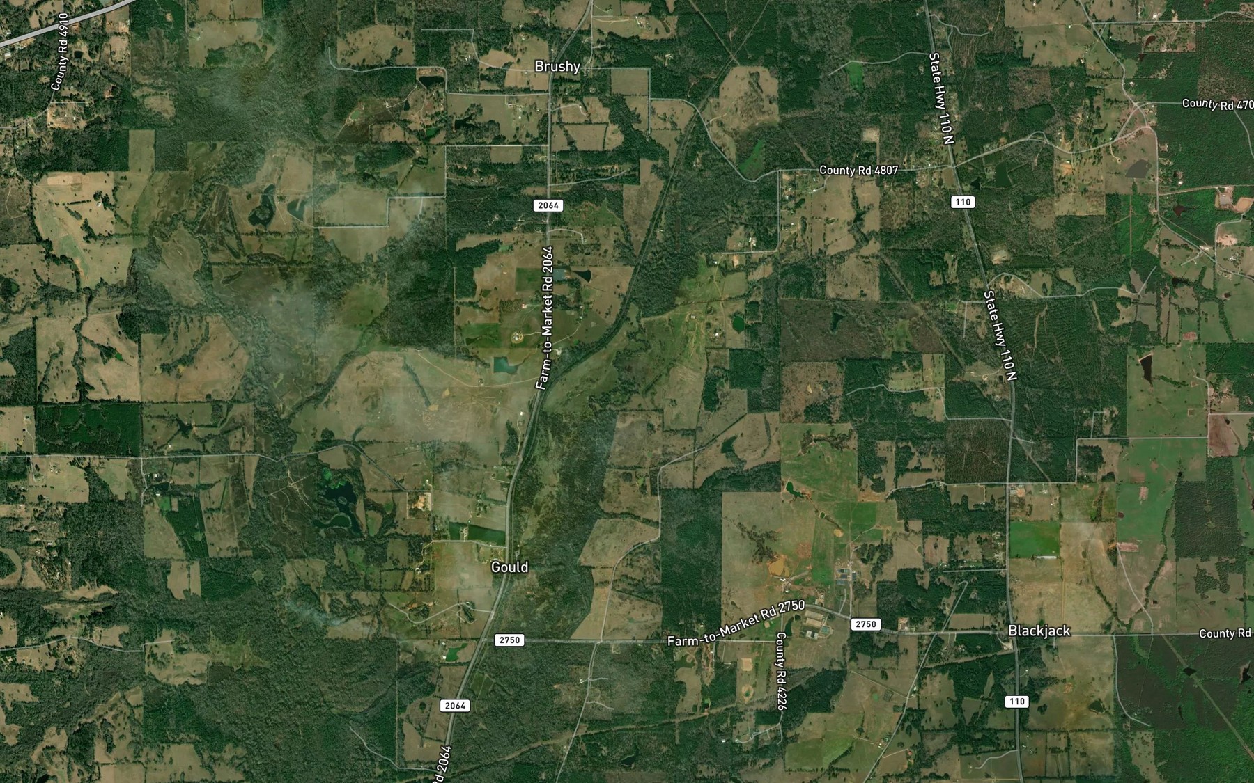 Satellite map of the Piney Branch