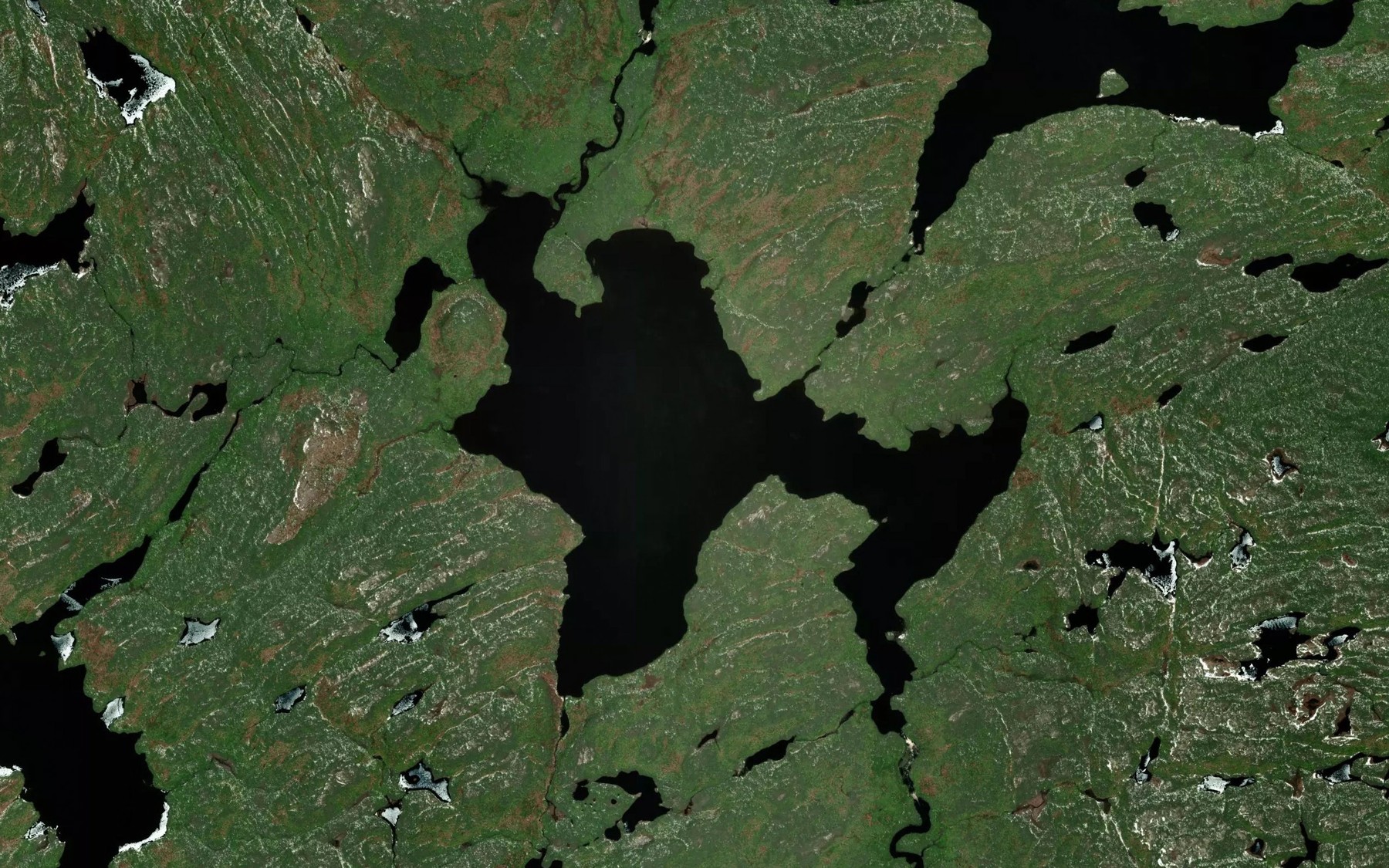Satellite map of the Lac Katshistshekakamat