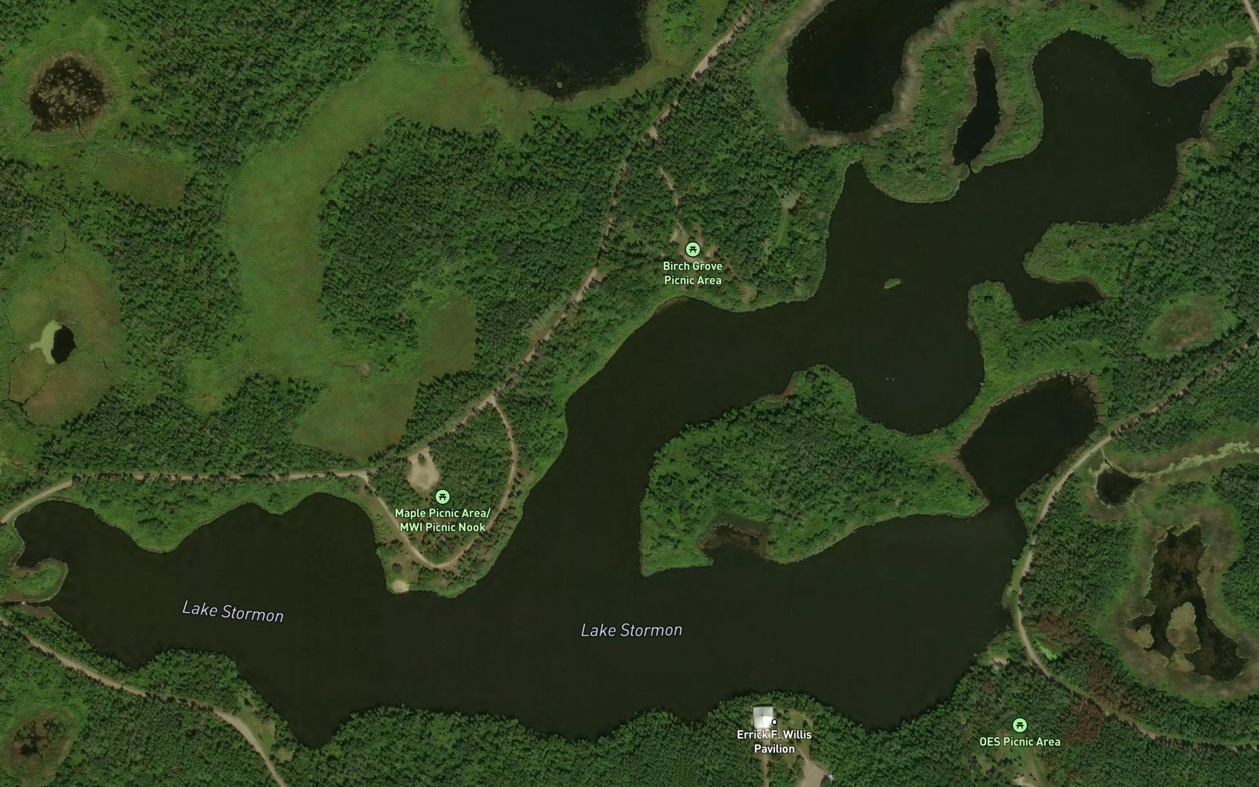 Satellite map of the Lake Stormon