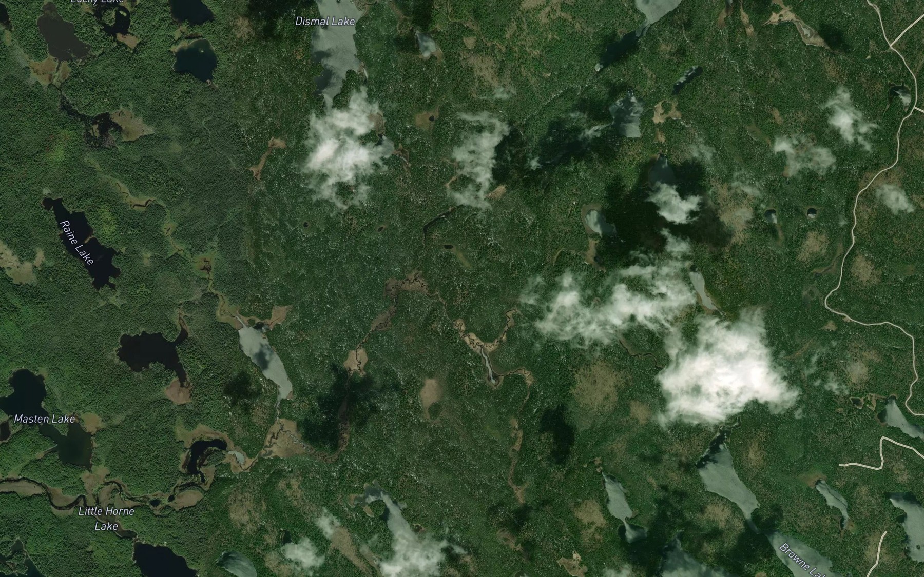 Satellite map of the Watson Creek