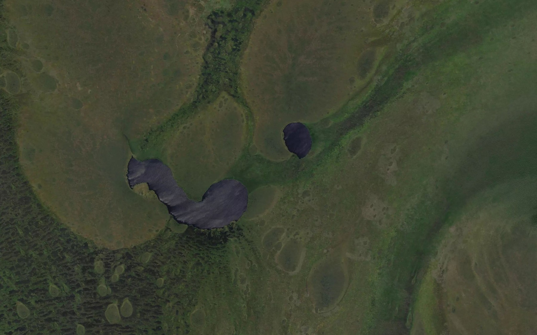 Satellite map of the Ozero Maloye Sert'yevo