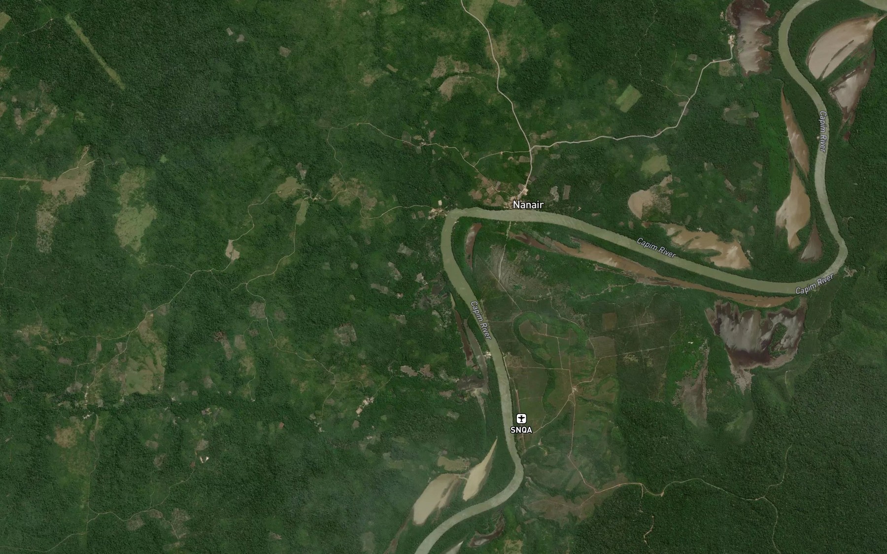 Satellite map of the Igarape Tiandeua