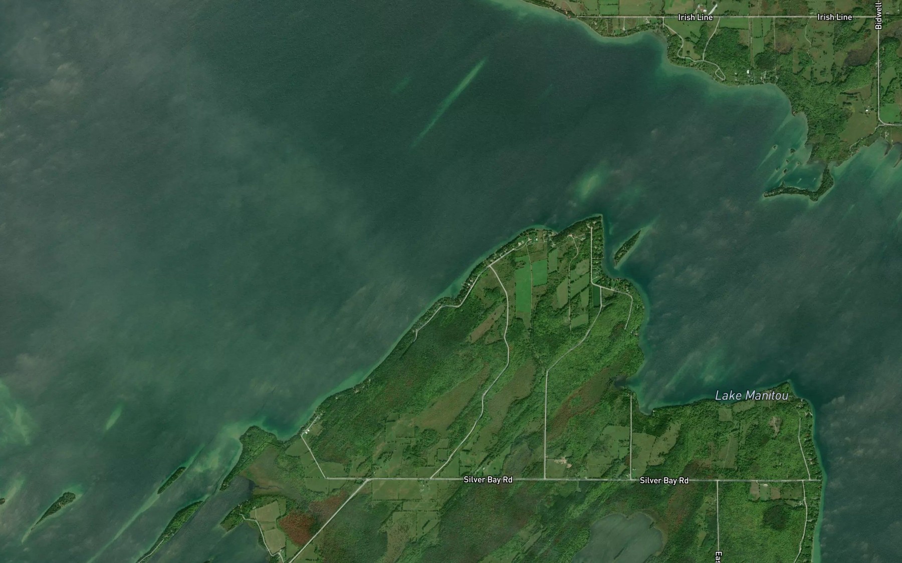 Satellite map of the Sandy Bay
