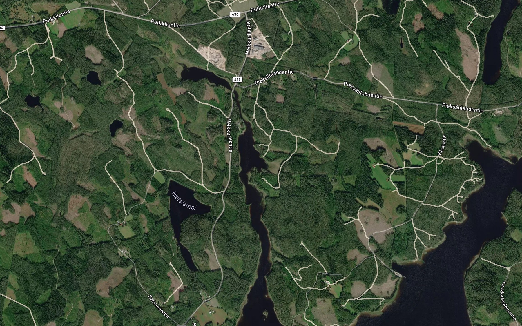 Satellite map of the Pieksanlahti