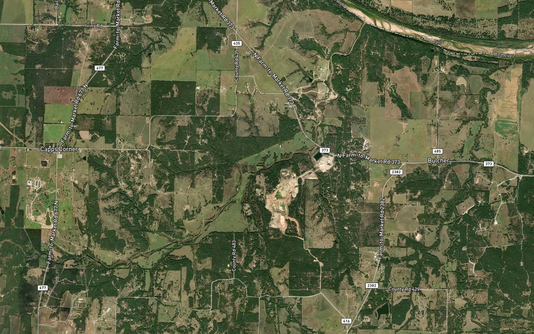 Satellite map of the East Mountain Creek