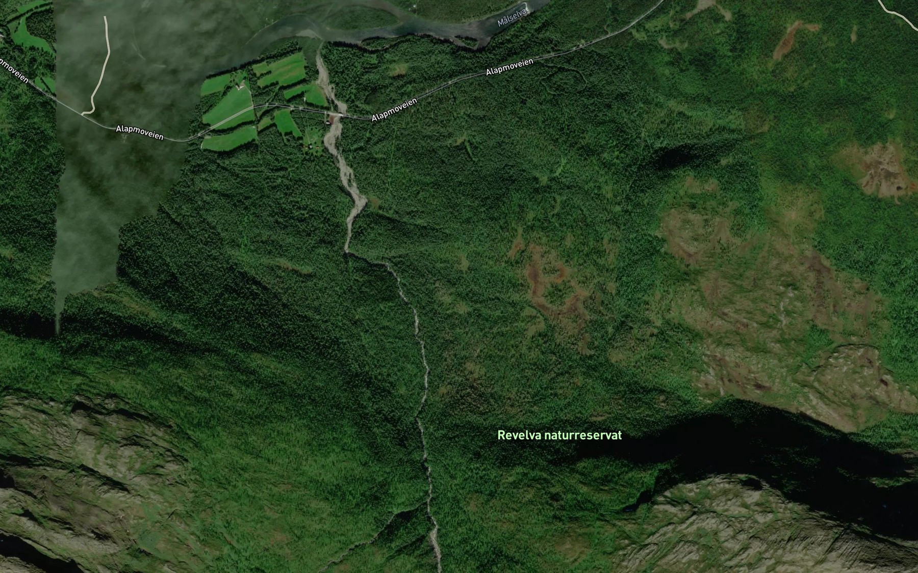 Satellite map of the Kvernhusbekken