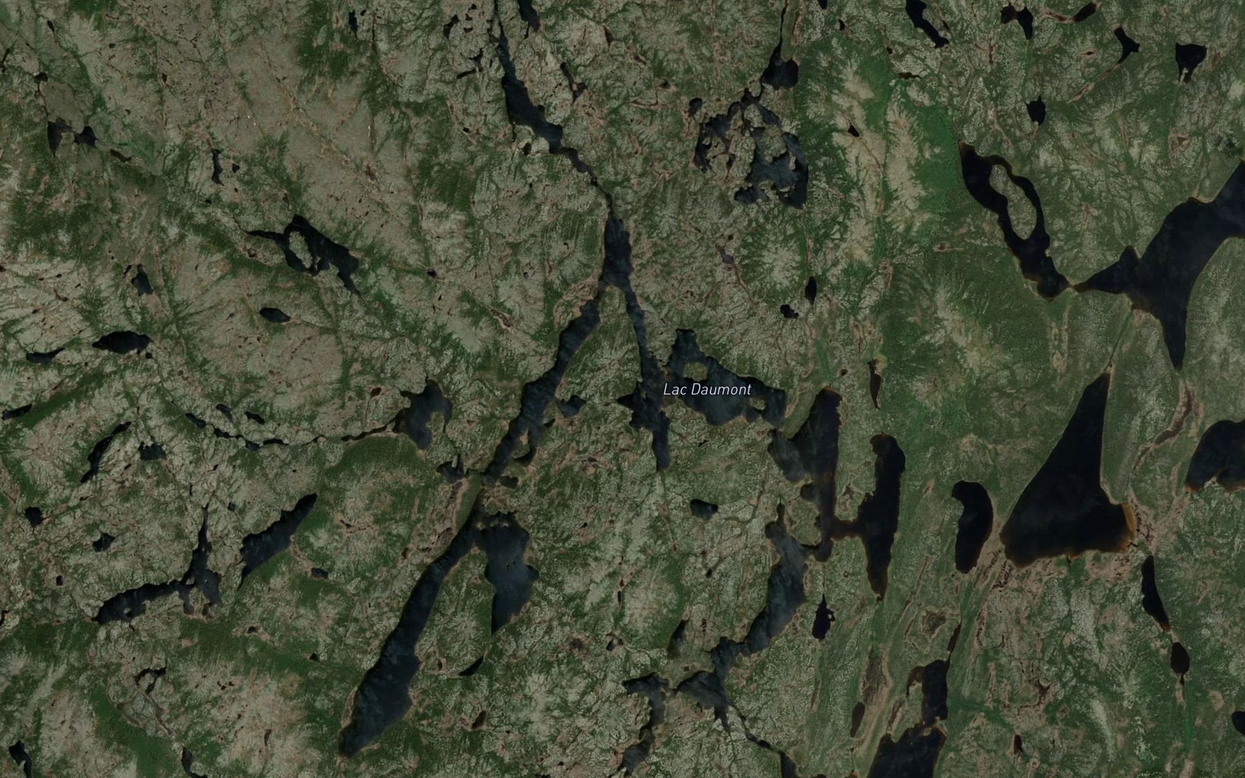 Satellite map of the Lac Daumont