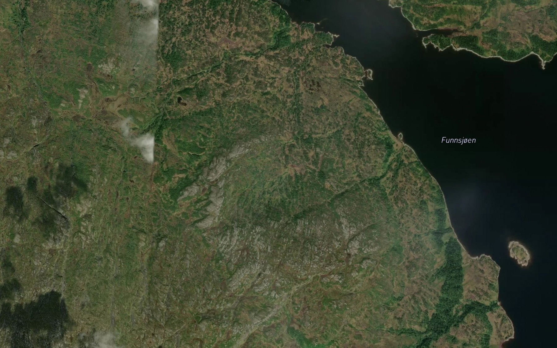 Satellite map of the Oystre Evivollbekken