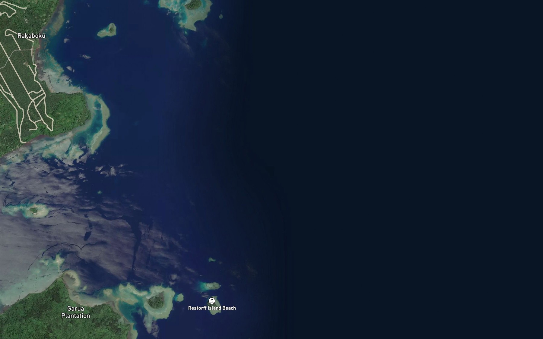 Satellite map of the Maro Reef