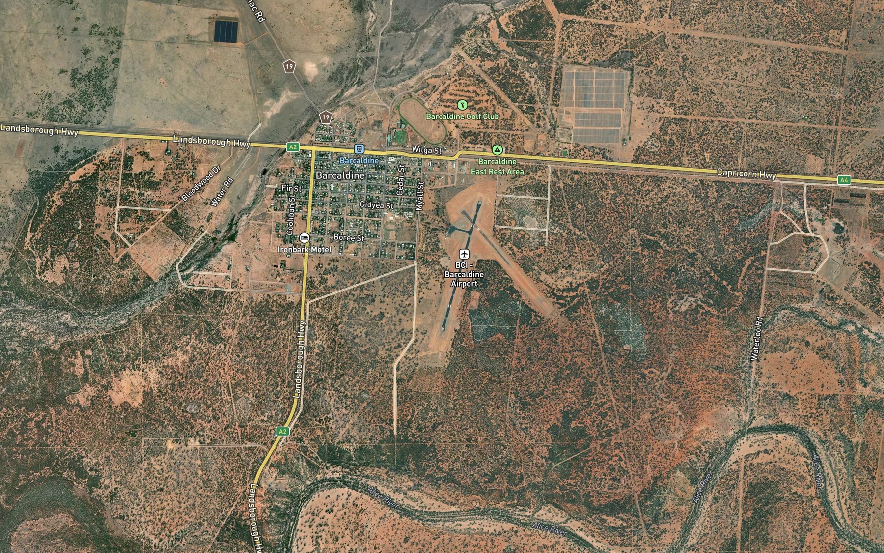 Satellite map of the Dolly Lake
