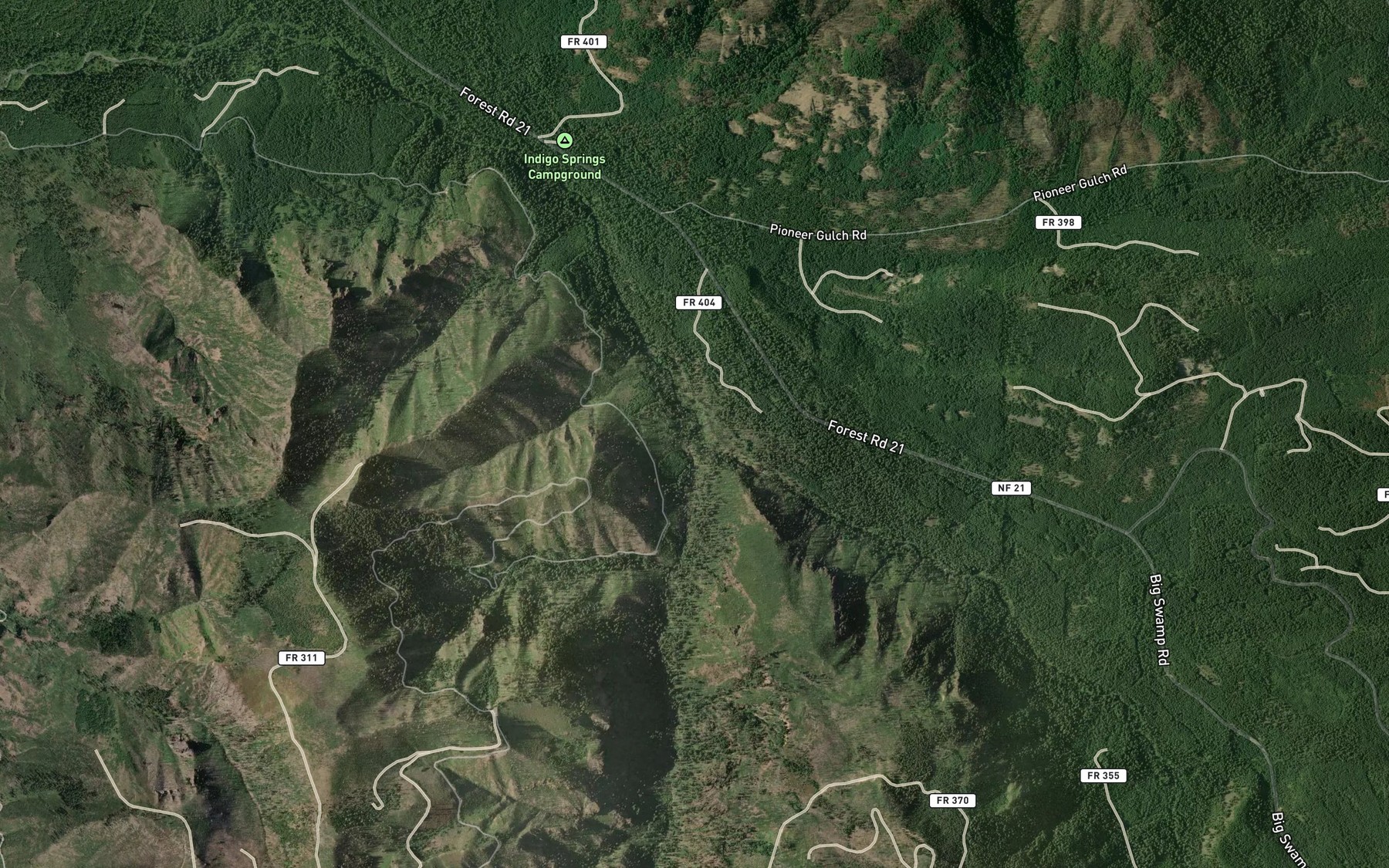 Satellite map of the Tumblebug Creek