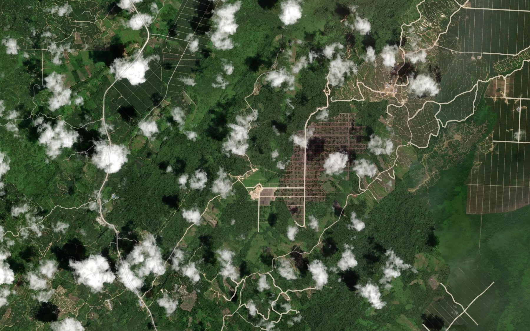 Satellite map of the Sungai Kelabit