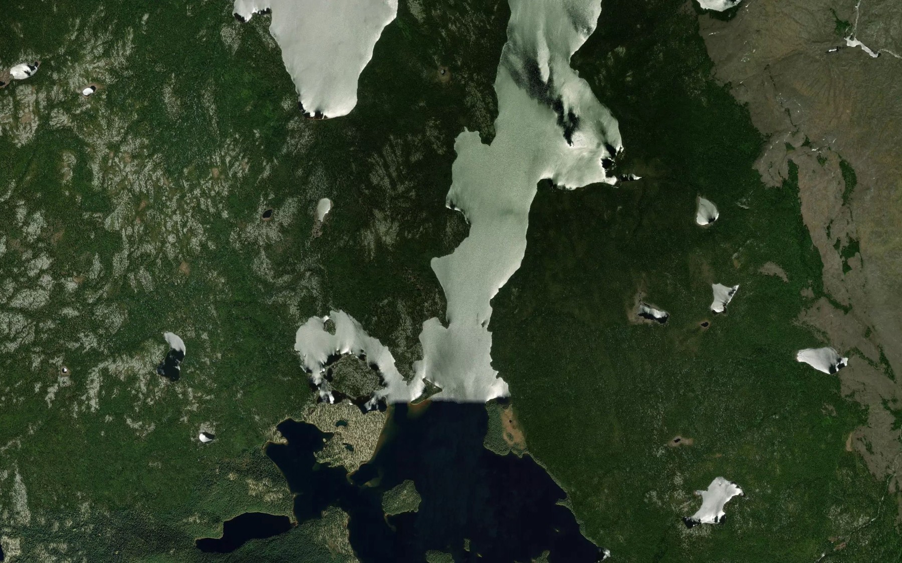 Satellite map of the Lac Franchetot