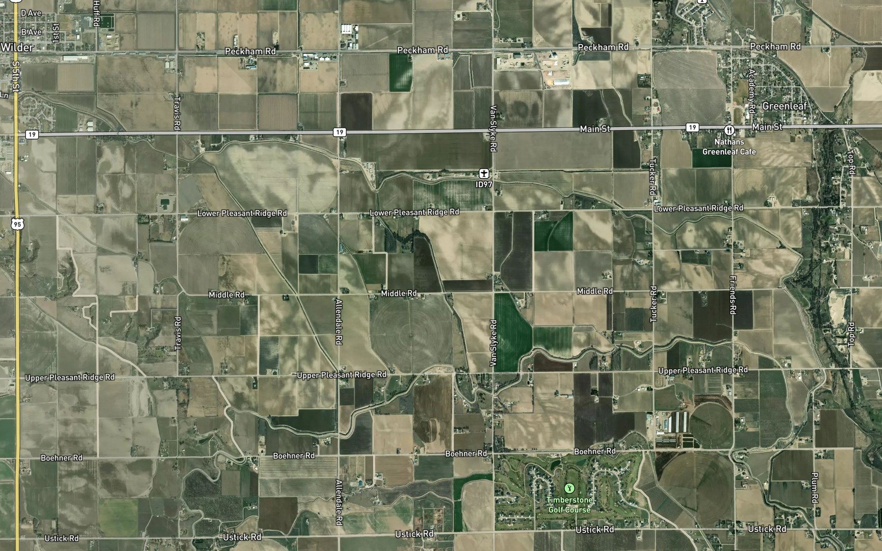 Satellite map of the Pickup Drain