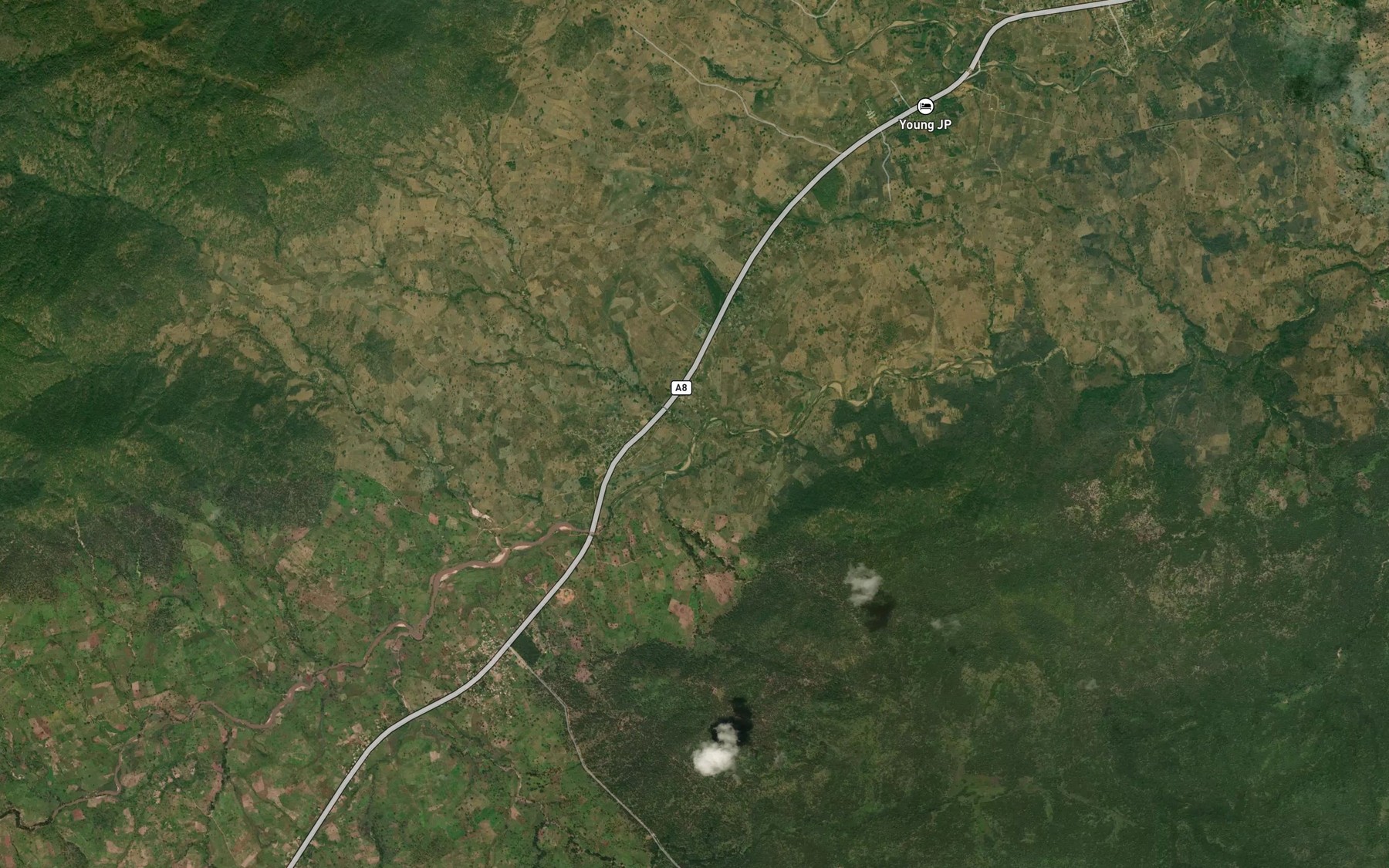 Satellite map of the RiverTapare