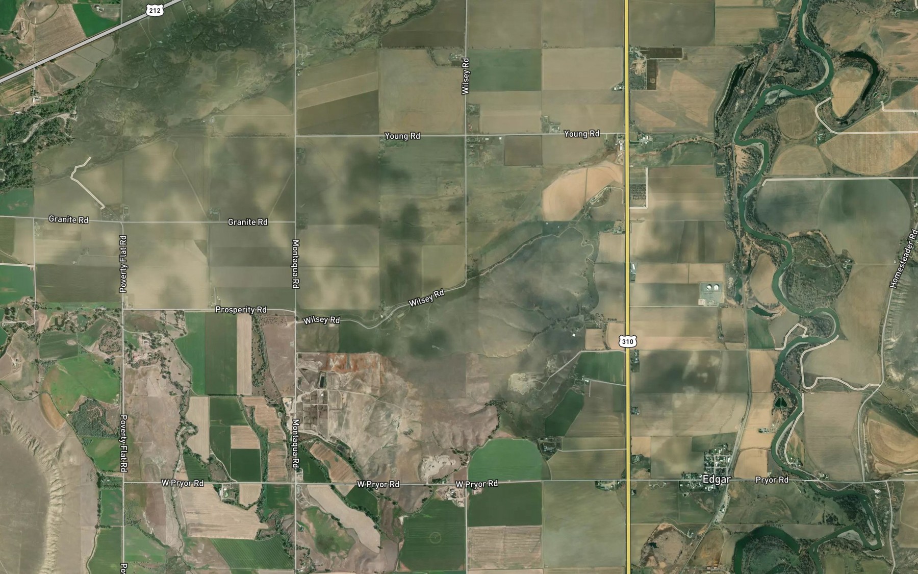 Satellite map of the Prosperity-Granite Ditch