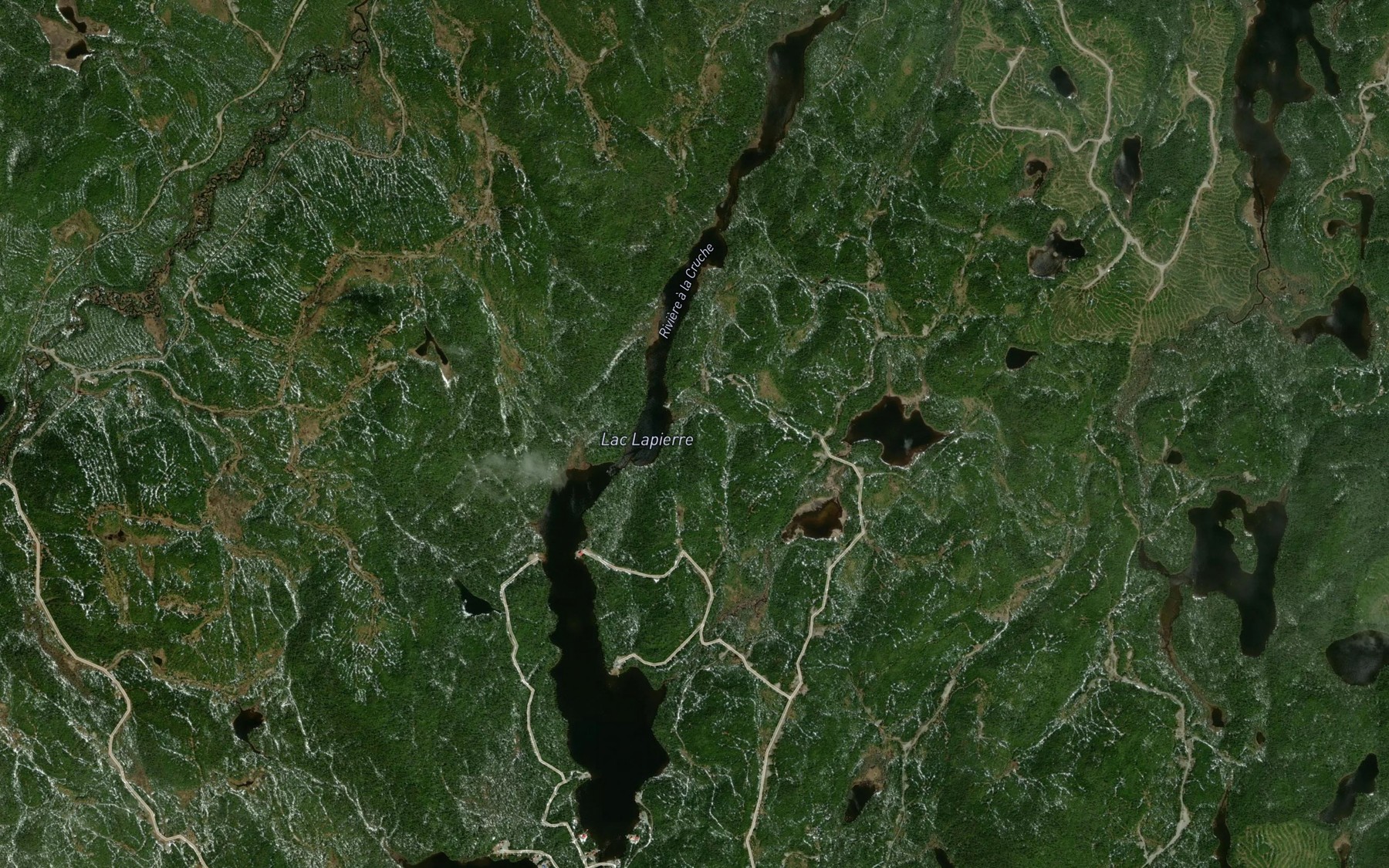Satellite map of the Lac Lapierre