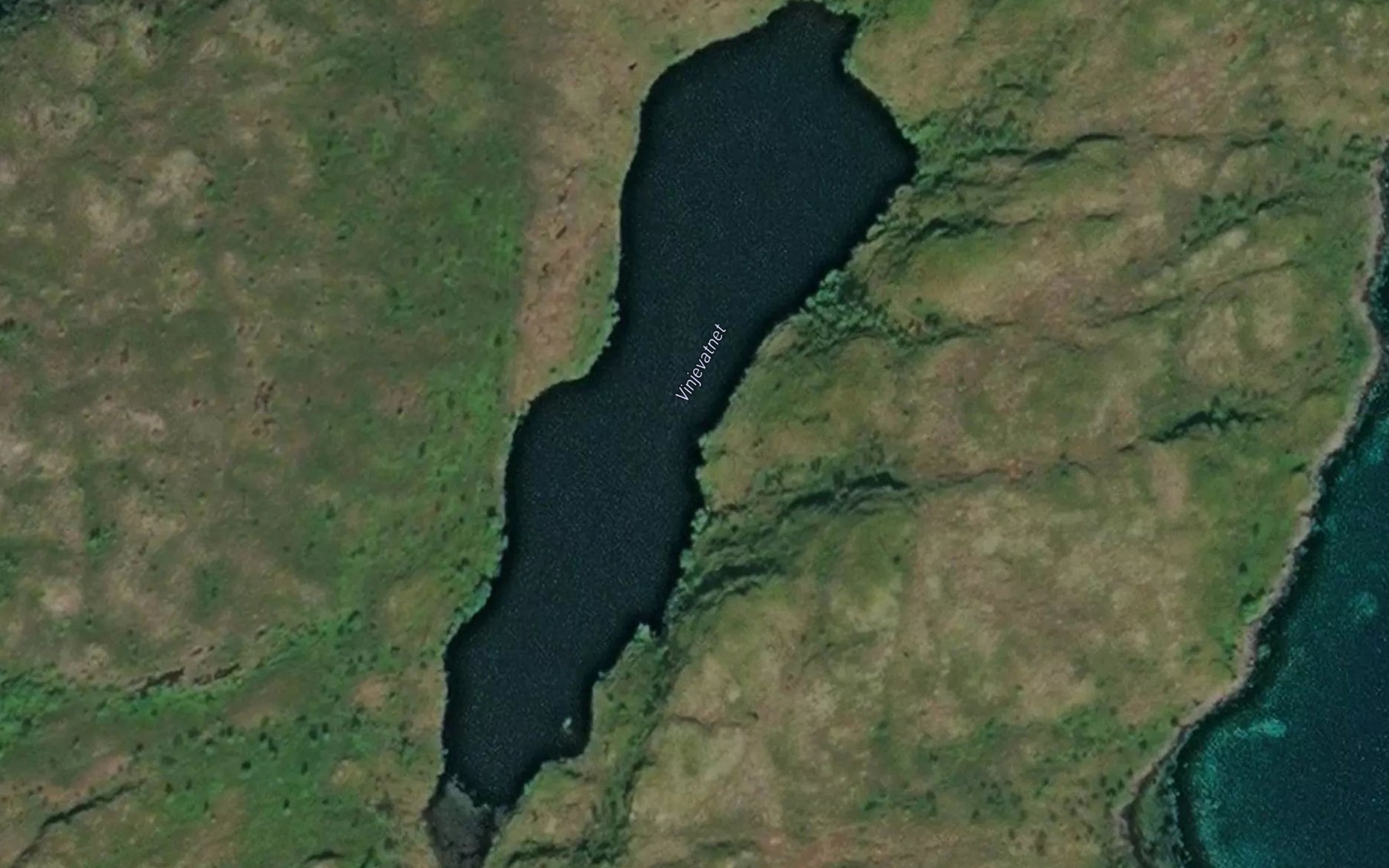 Satellite map of the Vinjevatnet