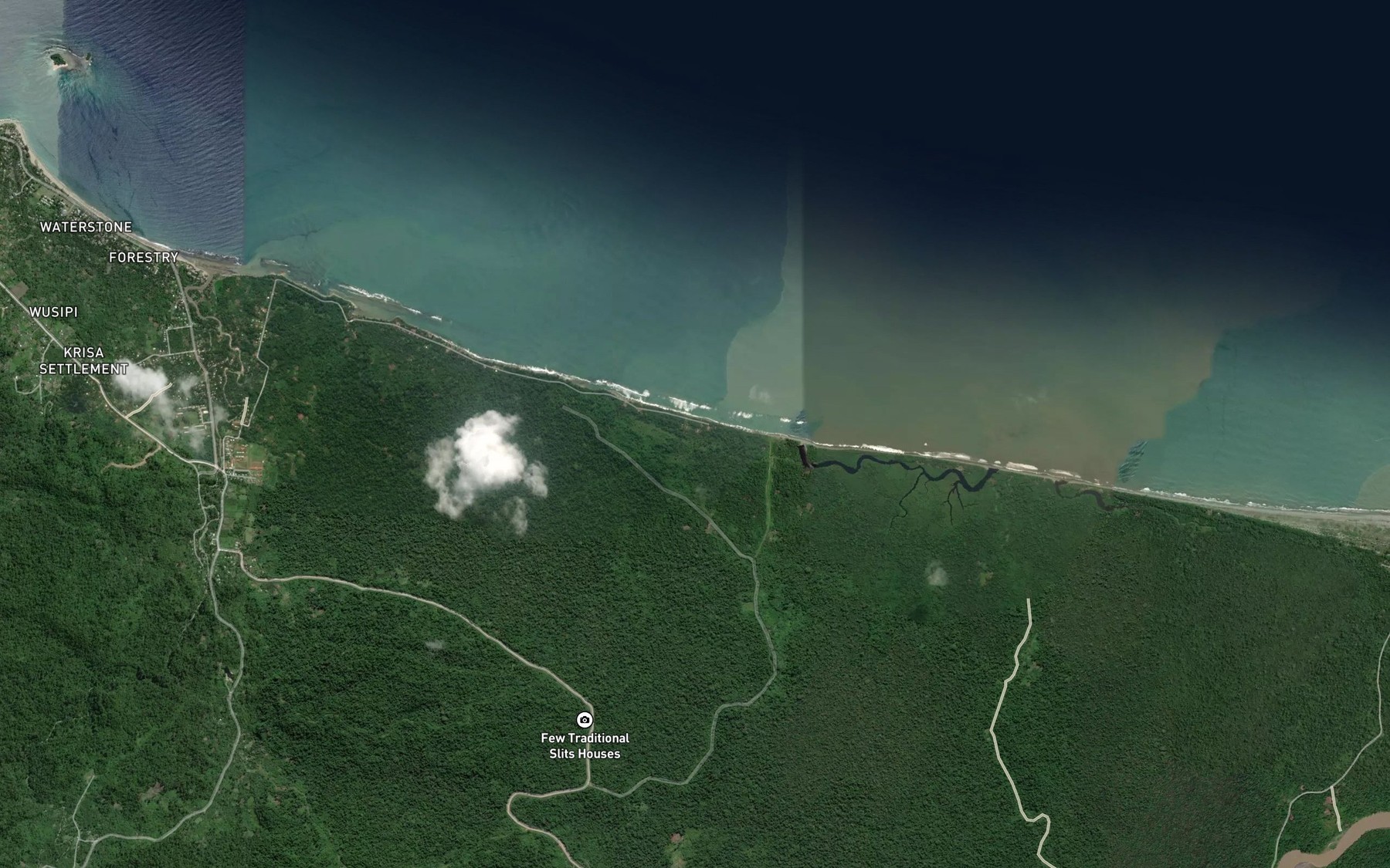 Satellite map of the Blackwater Creek