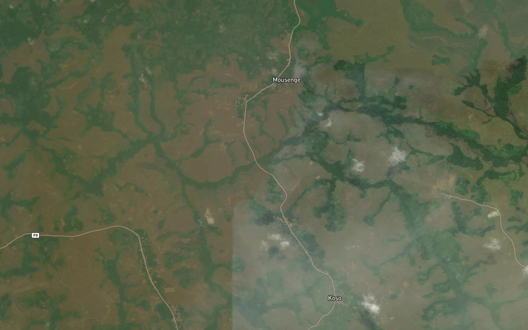 Satellite map of the Loualou