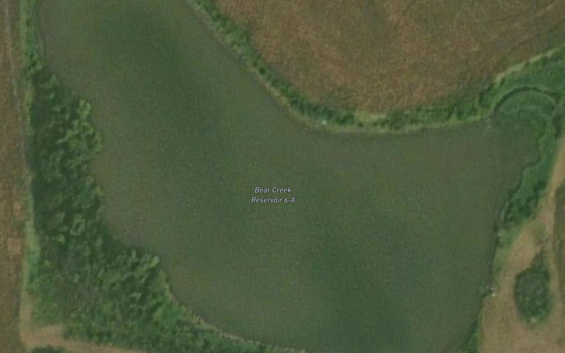 Satellite map of the Bear Creek Reservoir 6-A