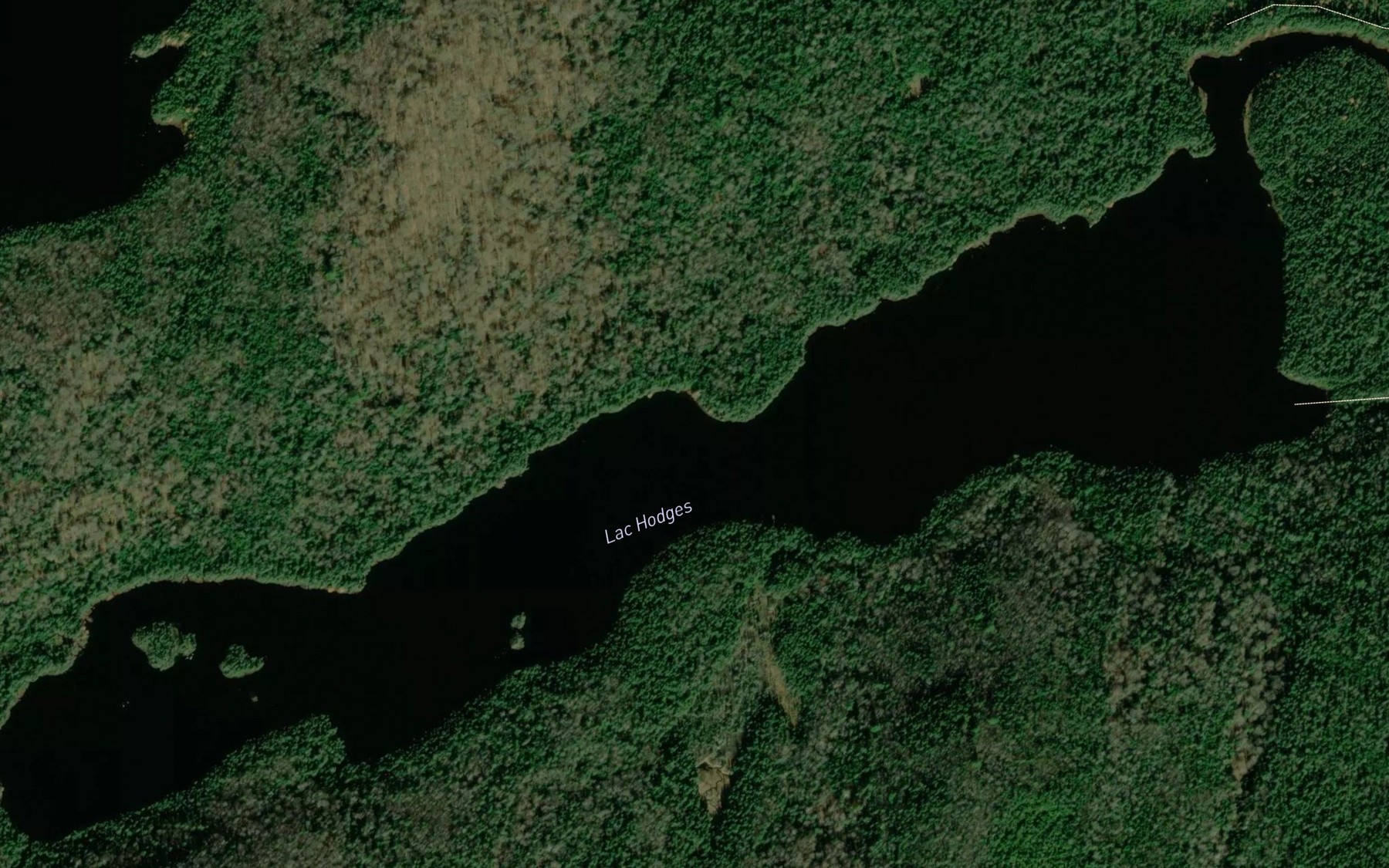 Satellite map of the Lac Hodges