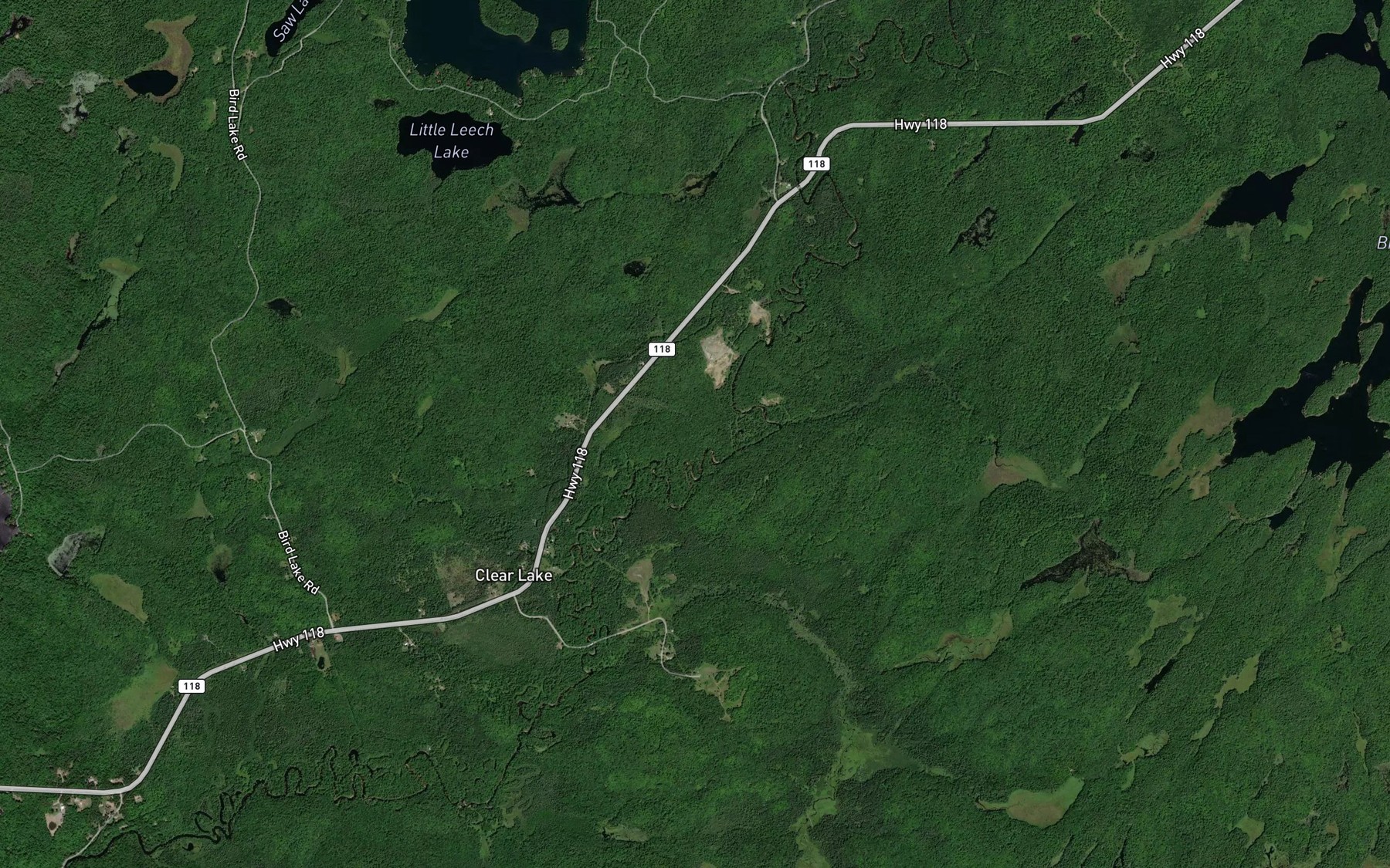 Satellite map of the Ketch Creek
