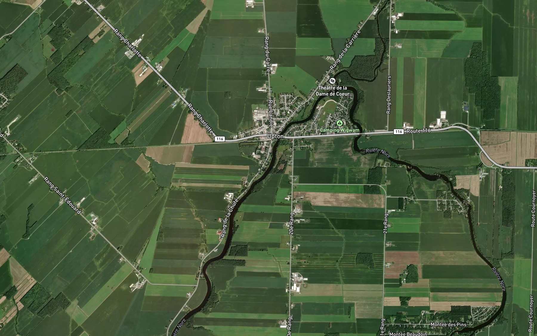 Satellite map of the Cours d'eau Upton
