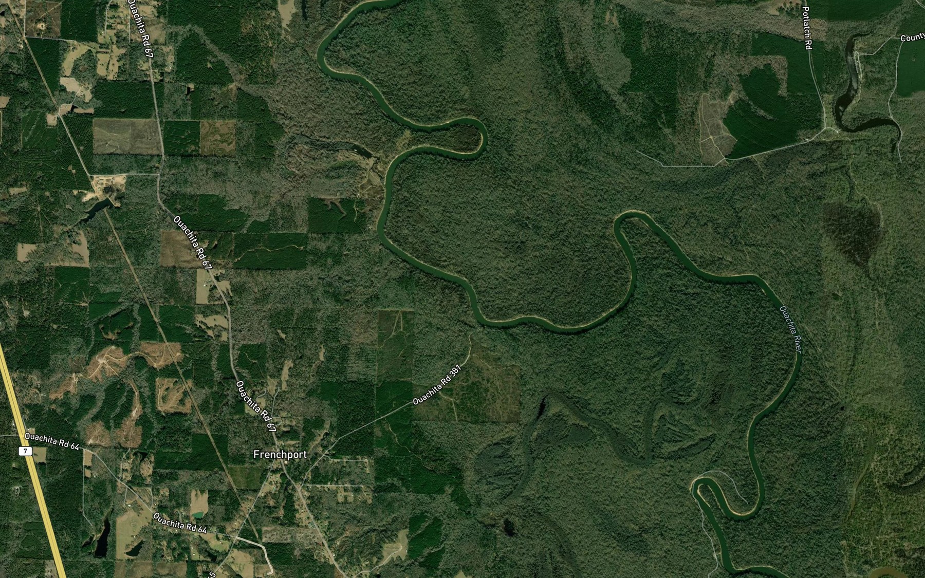 Satellite map of the Doris Creek