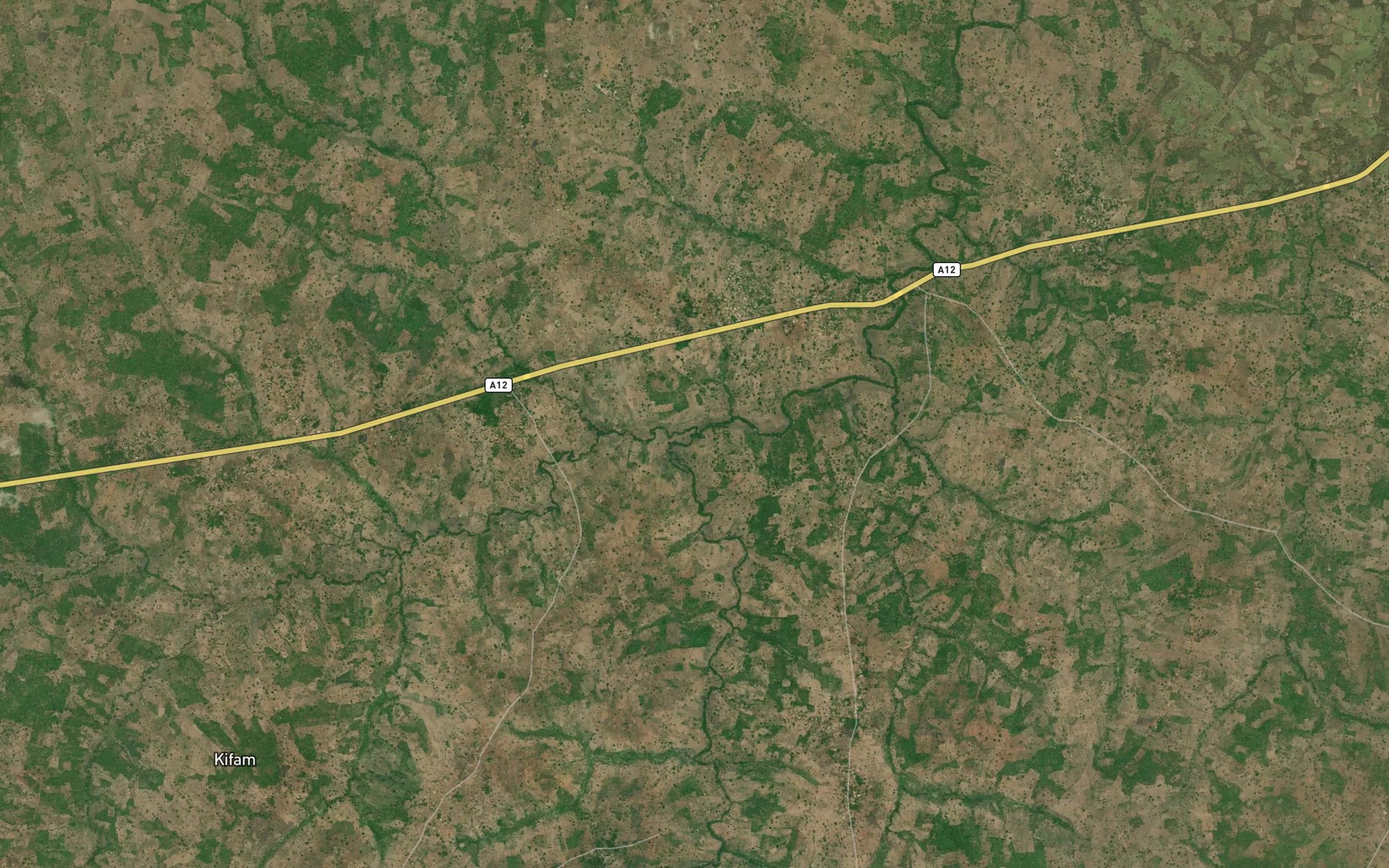 Satellite map of the River Bagu