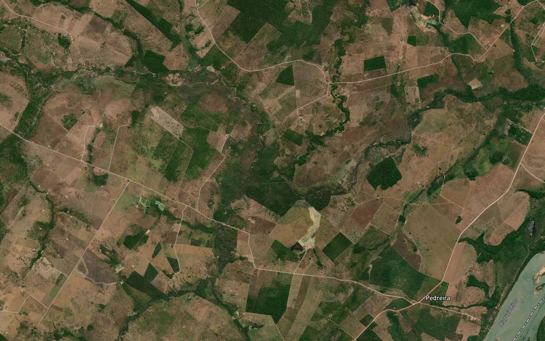Satellite map of the Corrego Batente