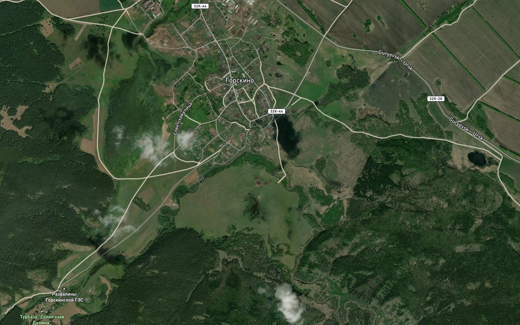 Satellite map of the Khomutina