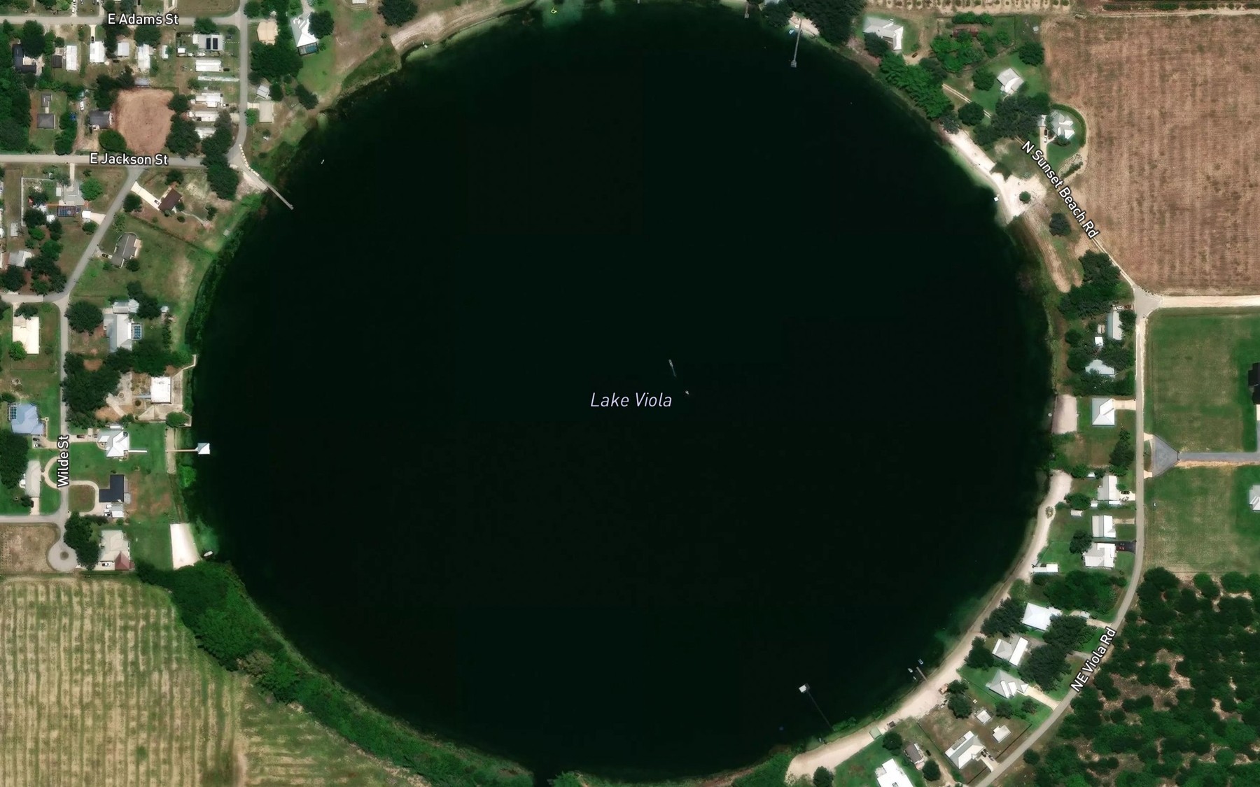 Satellite map of the Lake Viola