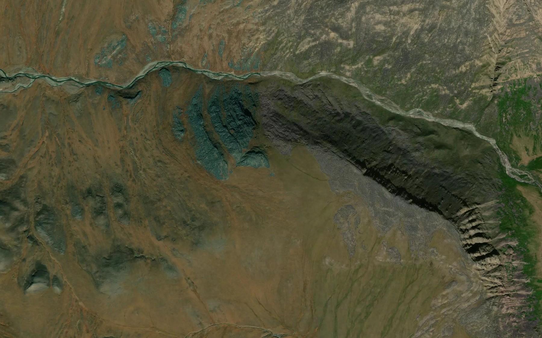 Satellite map of the Grayling Lake