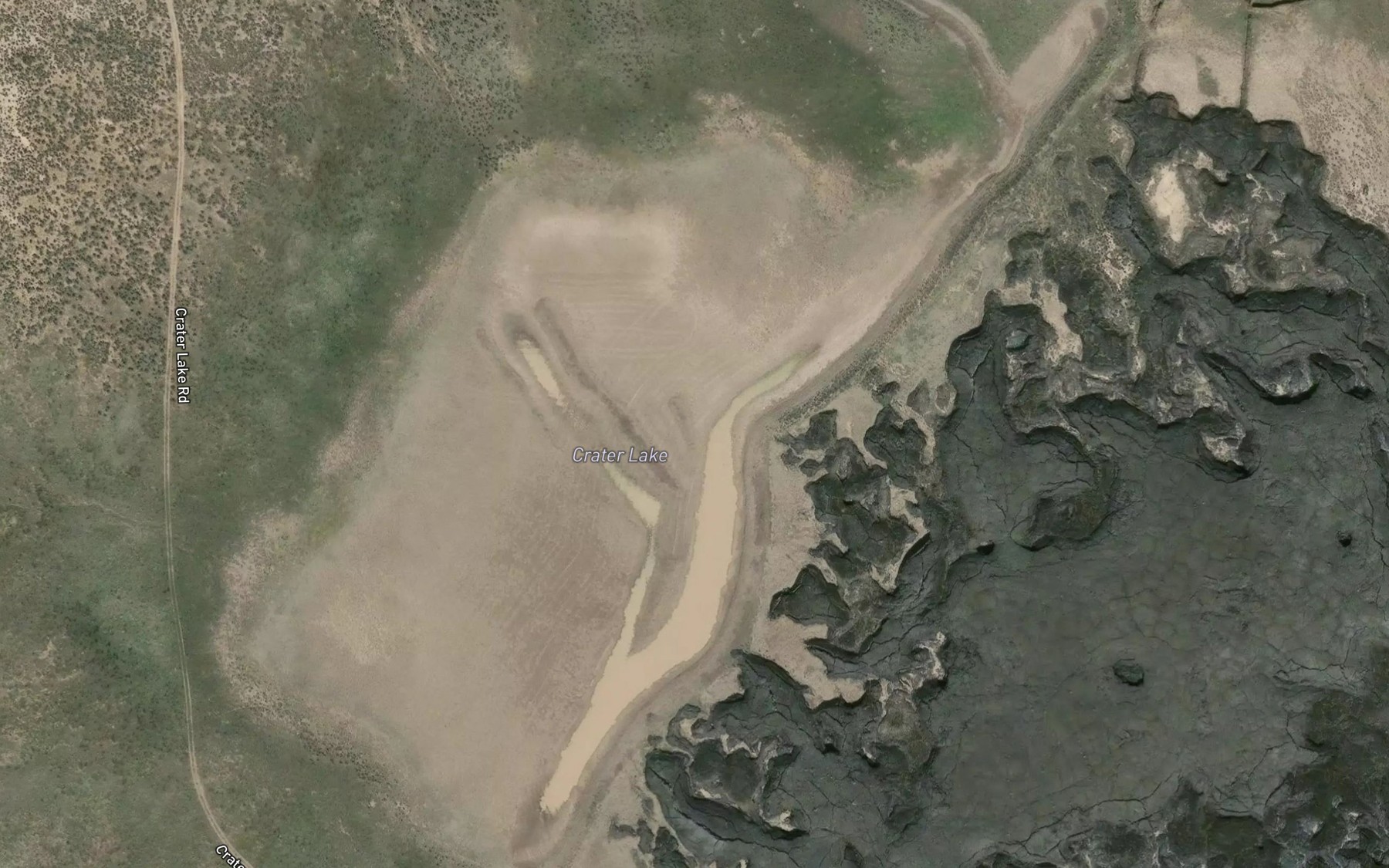 Satellite map of the Crater Lake