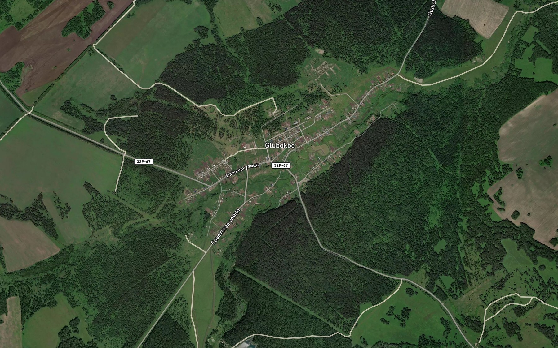Satellite map of the Malaya Glubokaya