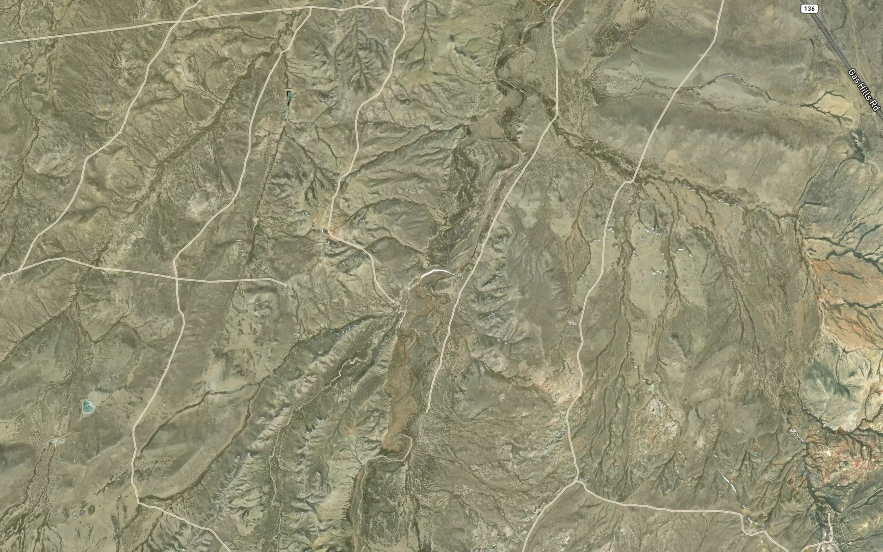Satellite map of the Coyote Creek