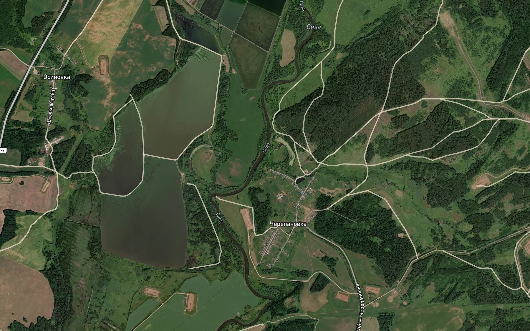 Satellite map of the Krutoy Log