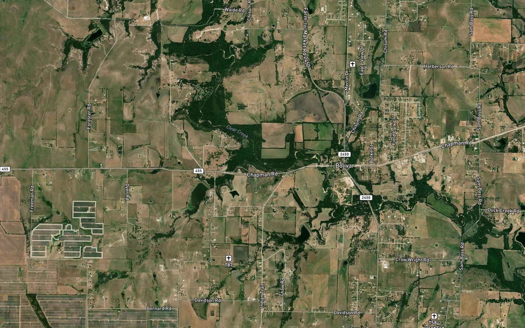 Satellite map of the Boom Branch