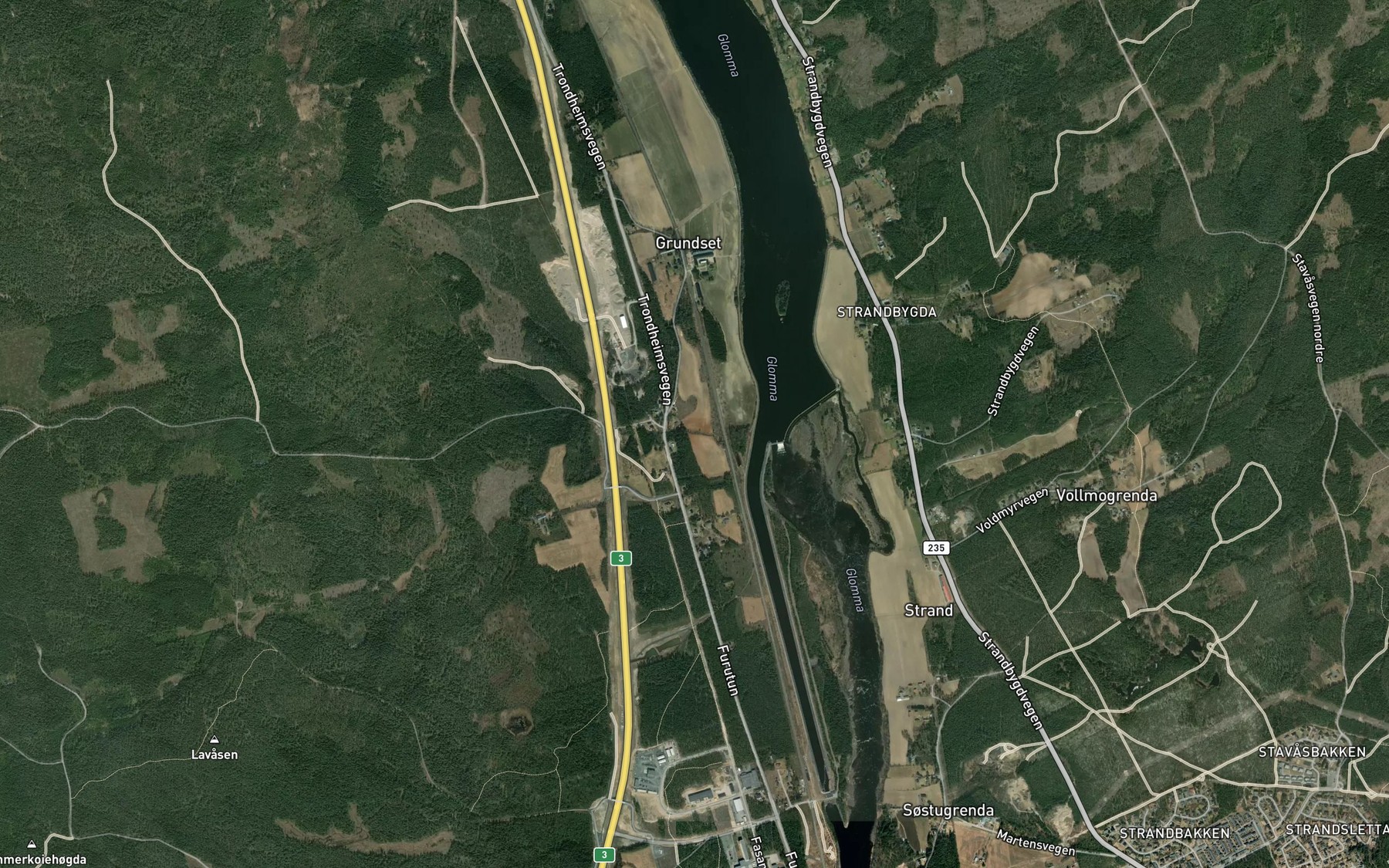 Satellite map of the Grundsetbekken