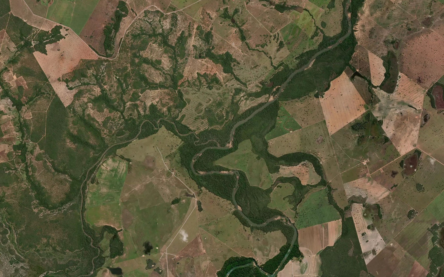 Satellite map of the Rio Cana-brava