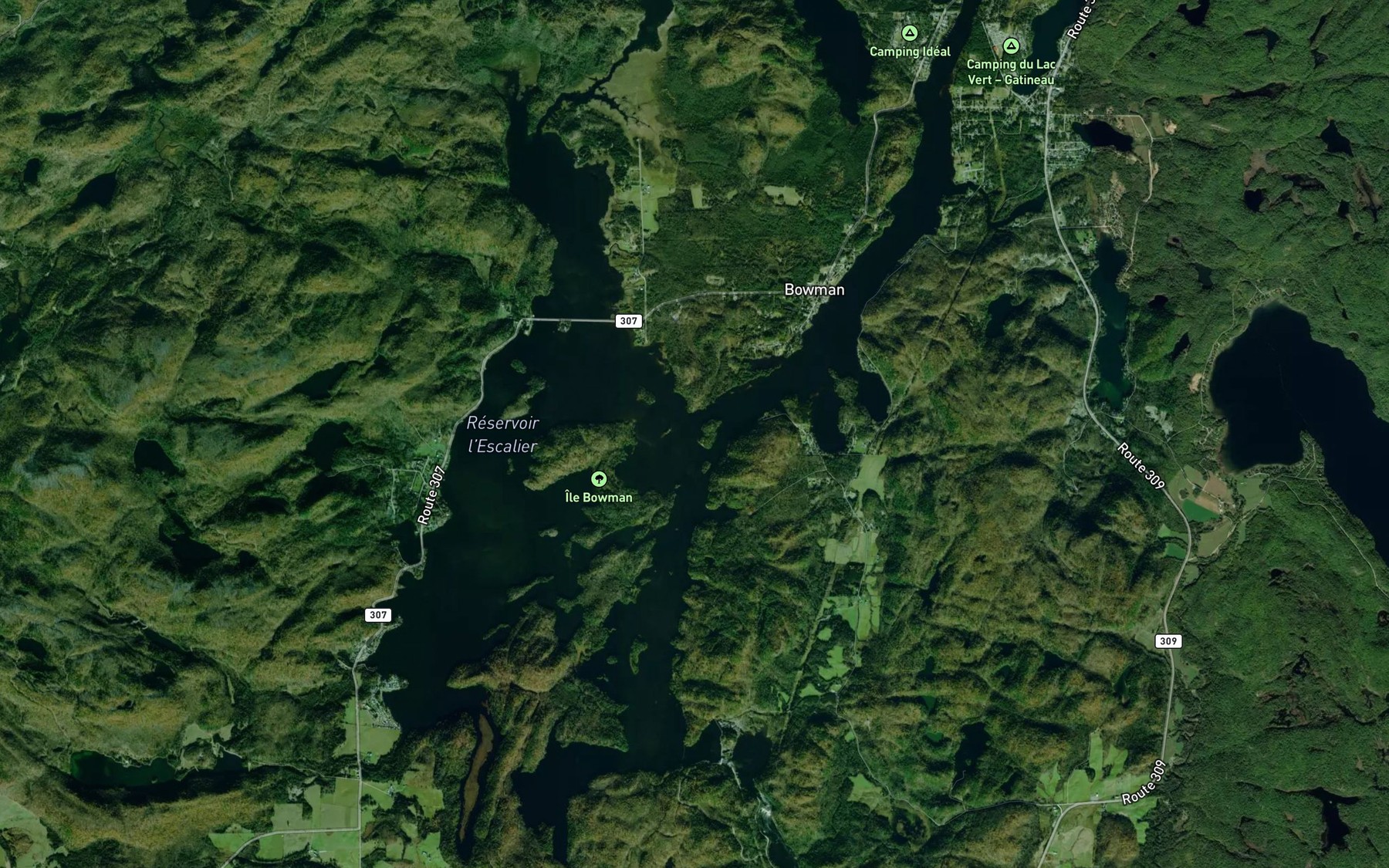 Satellite map of the Reservoir l'Escalier