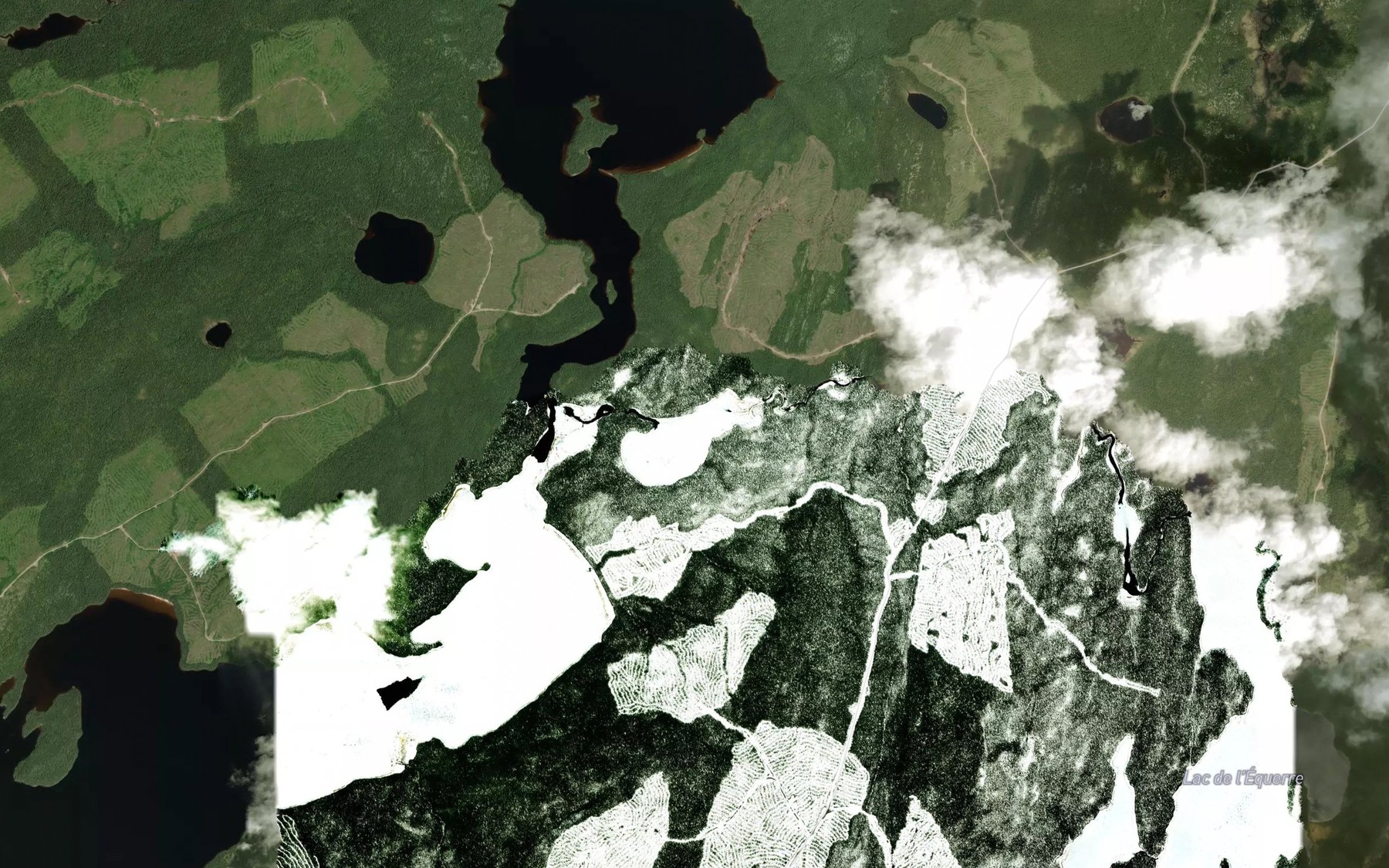 Satellite map of the Lac Angelique