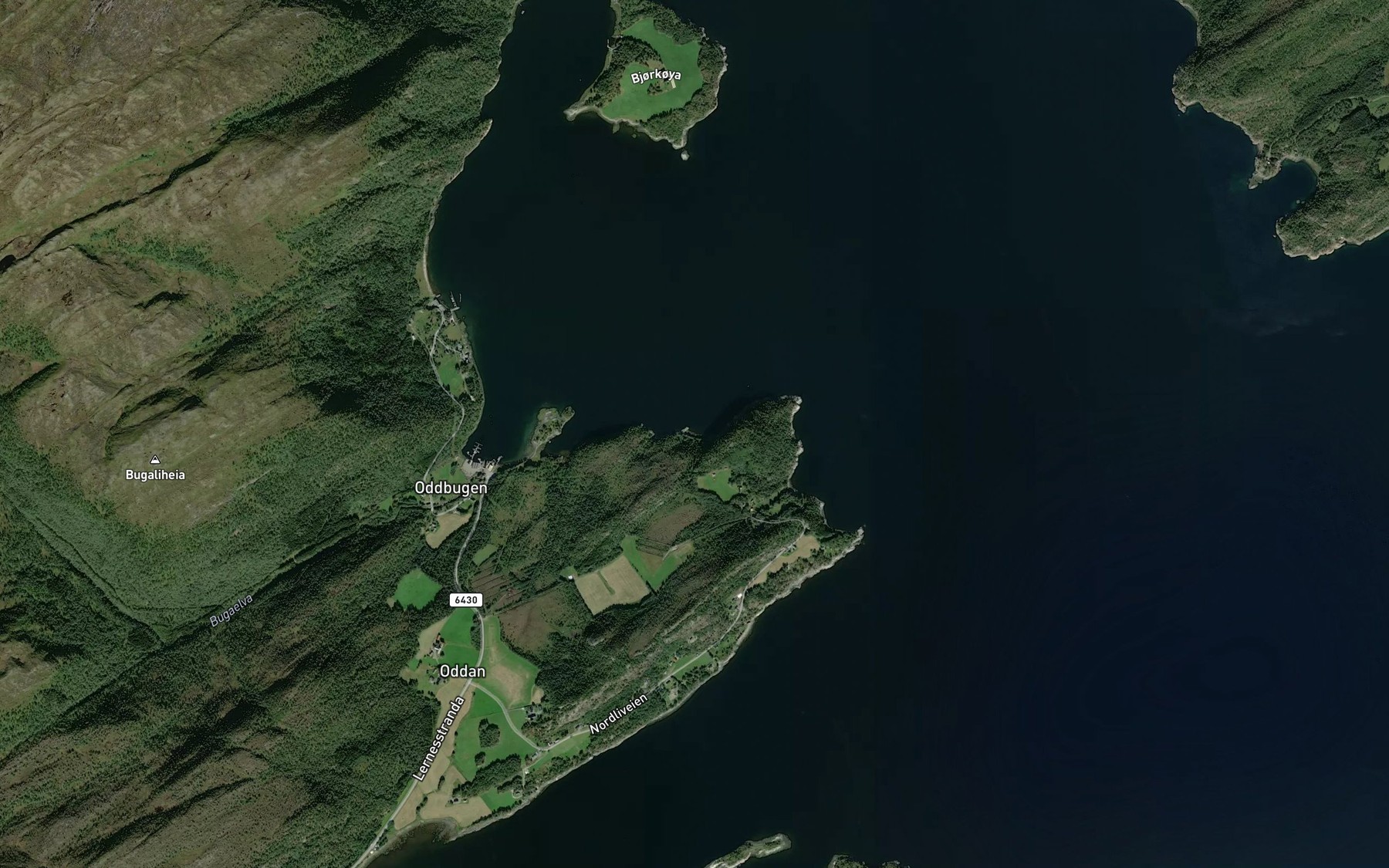 Satellite map of the Kistvika