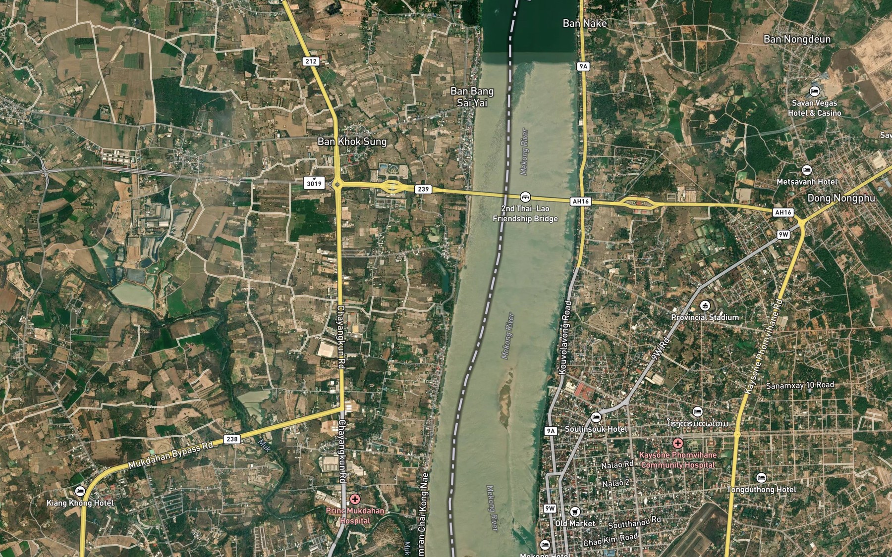 Satellite map of the Sa Nam Ban Song Pueai