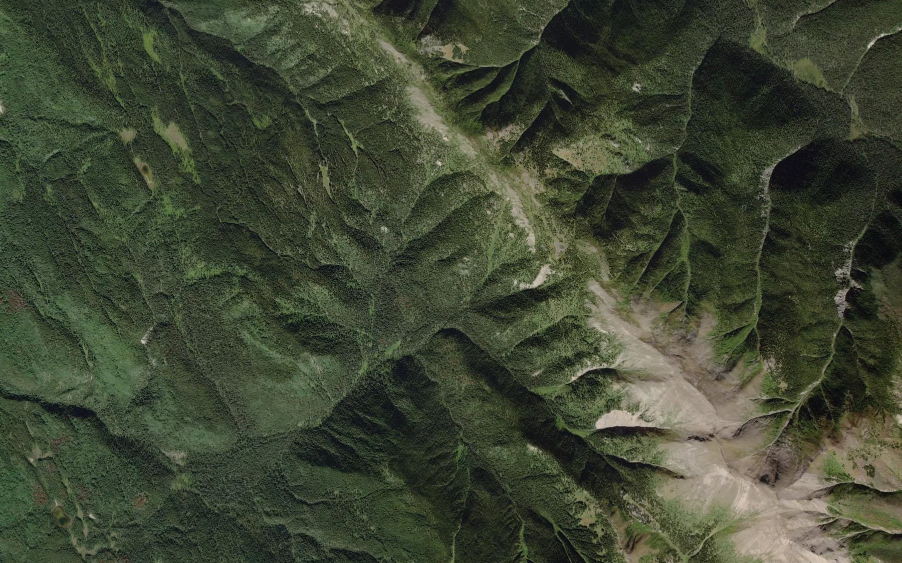 Satellite map of the Forsberg Creek