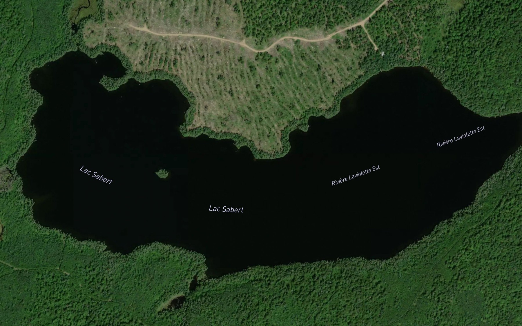 Satellite map of the Lac Sabert