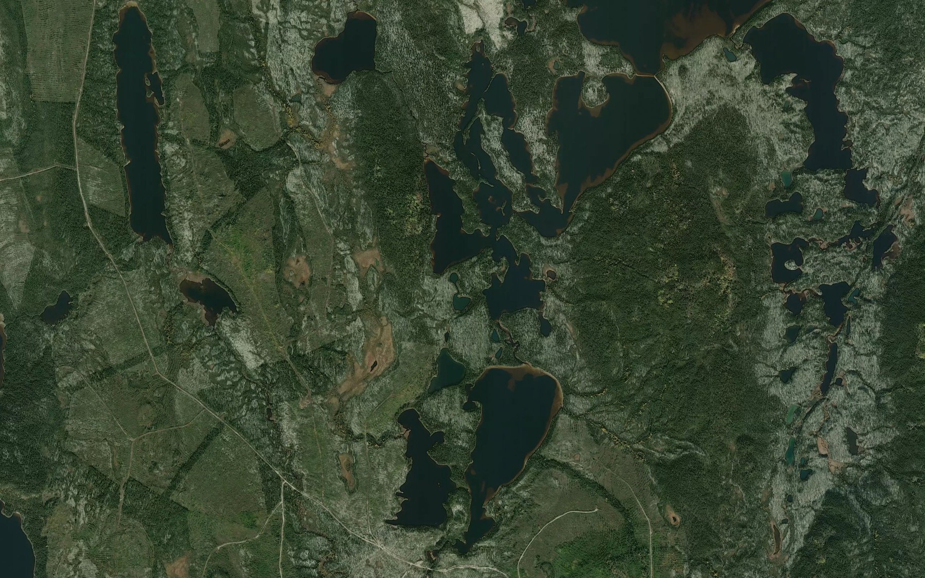 Satellite map of the Lac Romeo