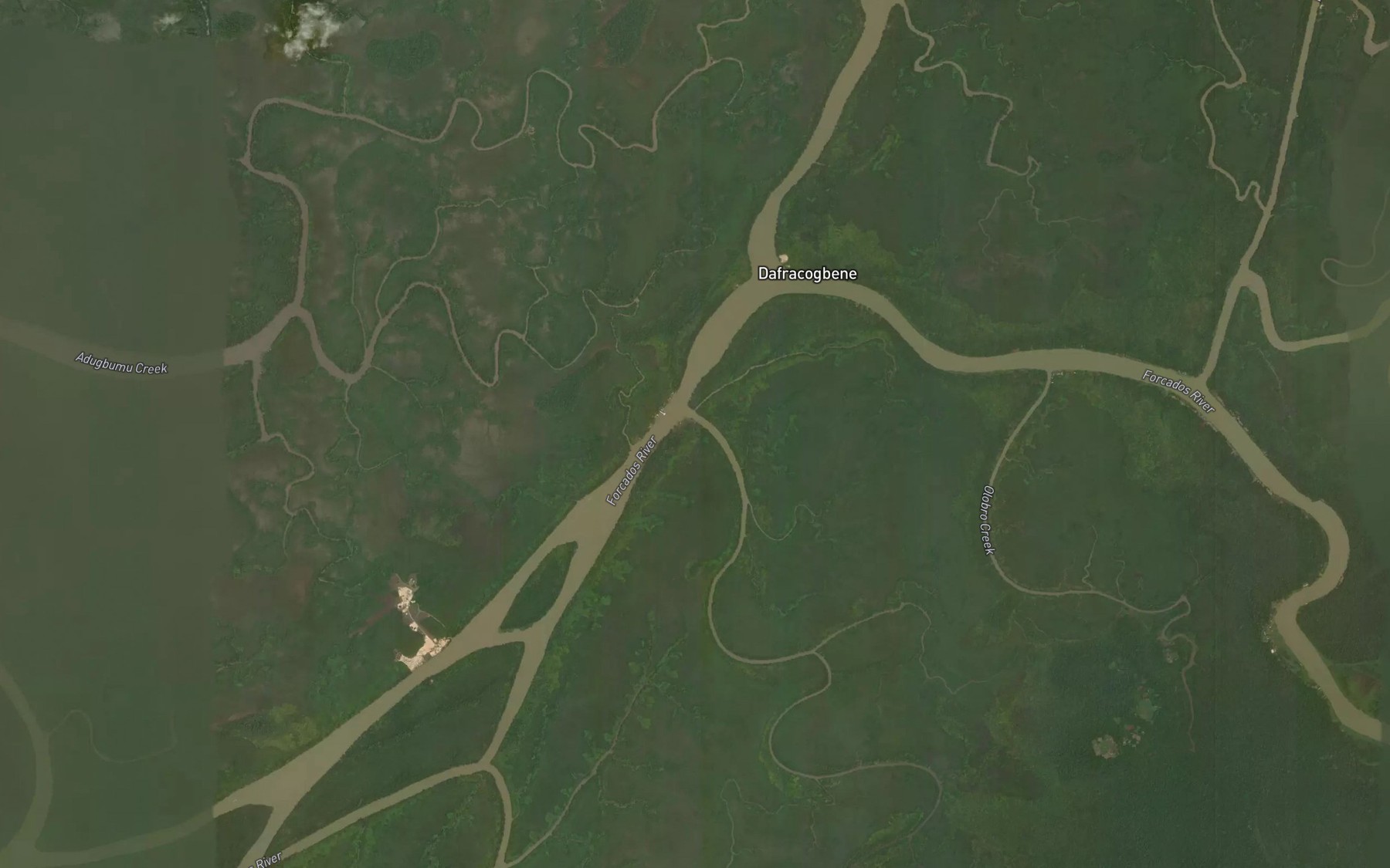 Satellite map of the Ibiotomo Creek